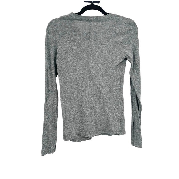 Monrow Long Sleeve Crew Neck Tee in Granite Women's Size XS NWOT - Picture 9 of 13